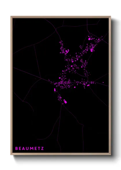 Une affiche de carte sur Beaumetz