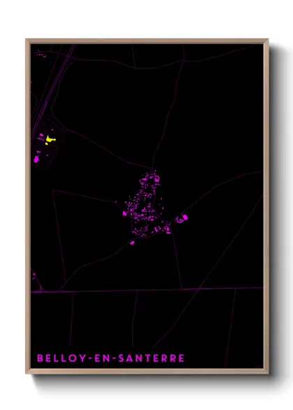 Une affiche de carte sur Belloy-en-Santerre