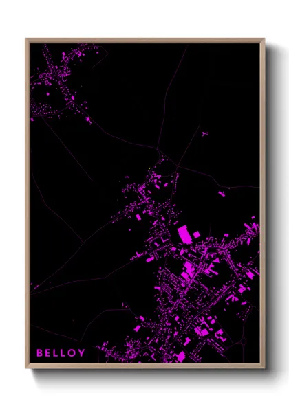 Une affiche de carte sur Belloy