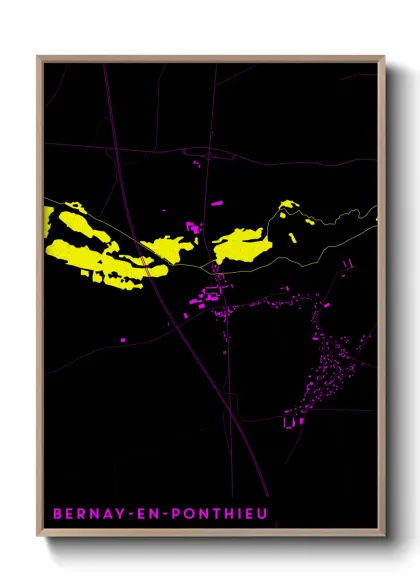 Une affiche de carte sur Bernay-en-Ponthieu