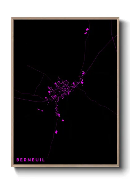 Une affiche de carte sur Berneuil