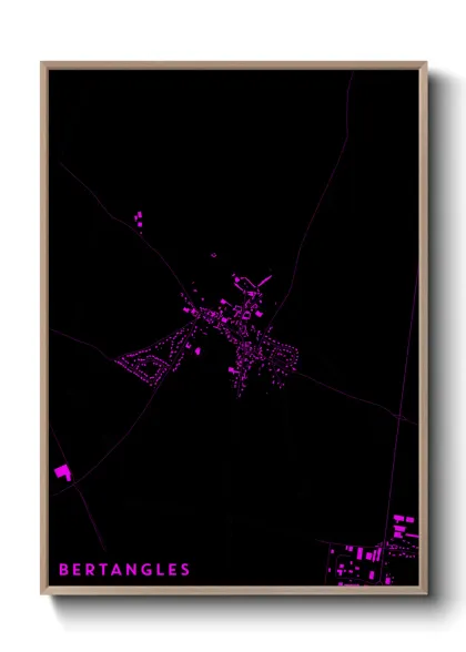 Une affiche de carte sur Bertangles