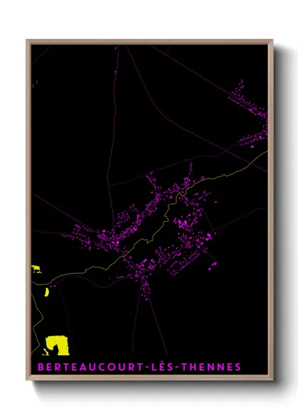Une affiche de carte sur Berteaucourt-lès-Thennes