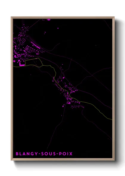 Une affiche de carte sur Blangy-sous-Poix