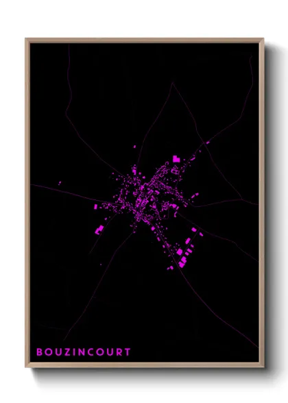 Une affiche de carte sur Bouzincourt