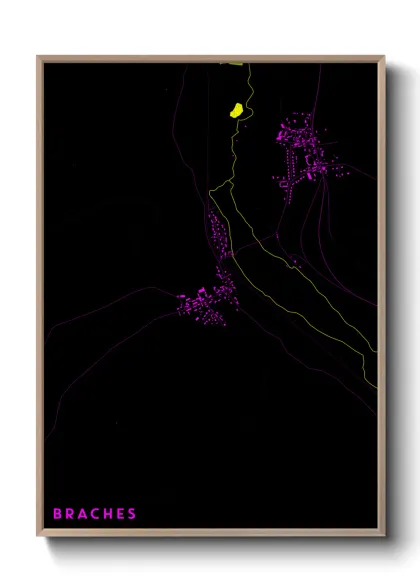 Une affiche de carte sur Braches