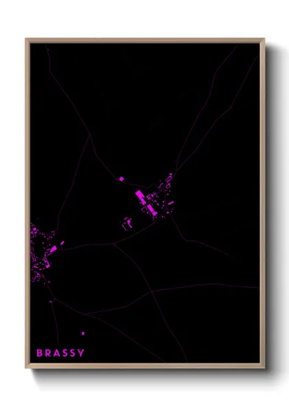 Une affiche de carte sur Brassy