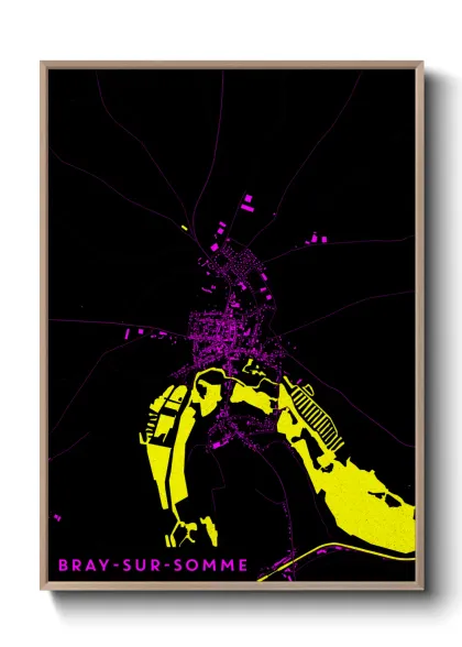 Une affiche de carte sur Bray-sur-Somme