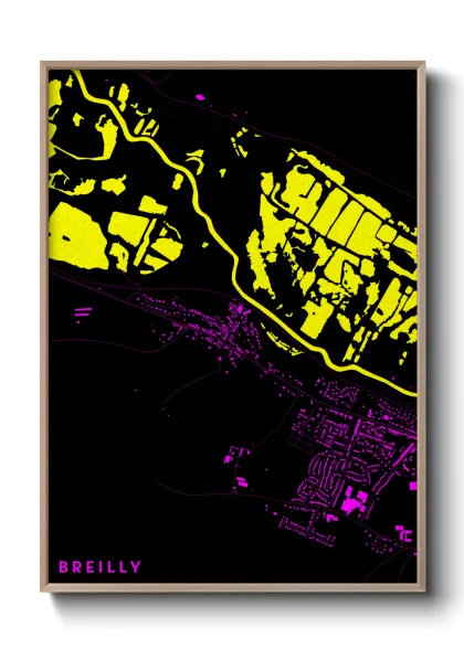 Une affiche de carte sur Breilly