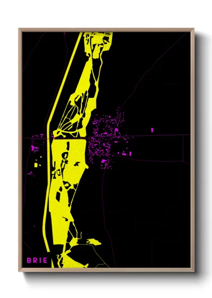 Une affiche de carte sur Brie