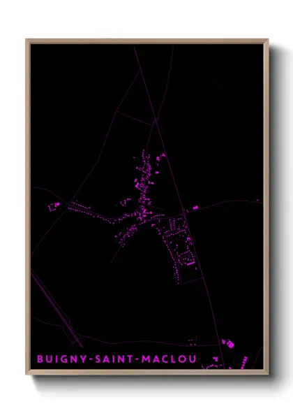 Une affiche de carte sur Buigny-Saint-Maclou