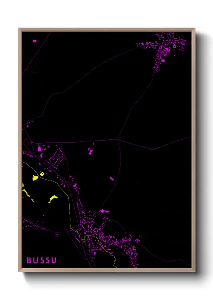 Une affiche de carte sur Bussu
