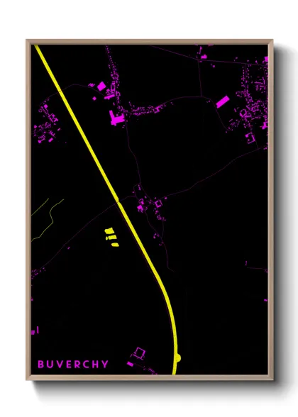 Une affiche de carte sur Buverchy