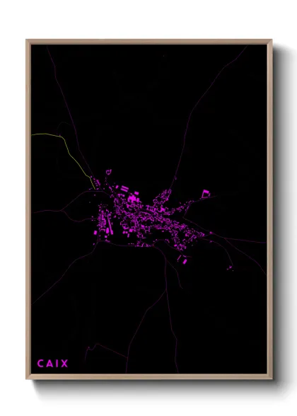 Une affiche de carte sur Caix