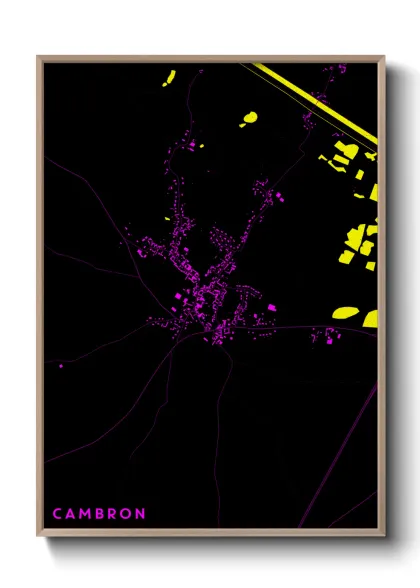 Une affiche de carte sur Cambron