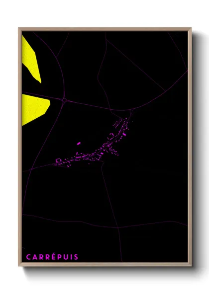 Une affiche de carte sur Carrépuis