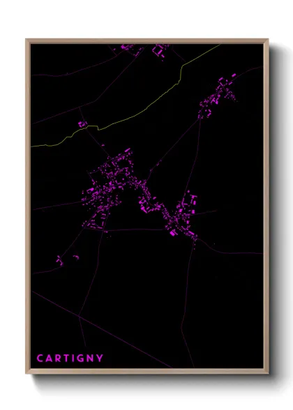Une affiche de carte sur Cartigny