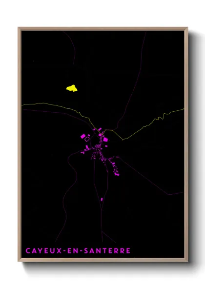 Une affiche de carte sur Cayeux-en-Santerre