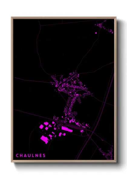 Une affiche de carte sur Chaulnes