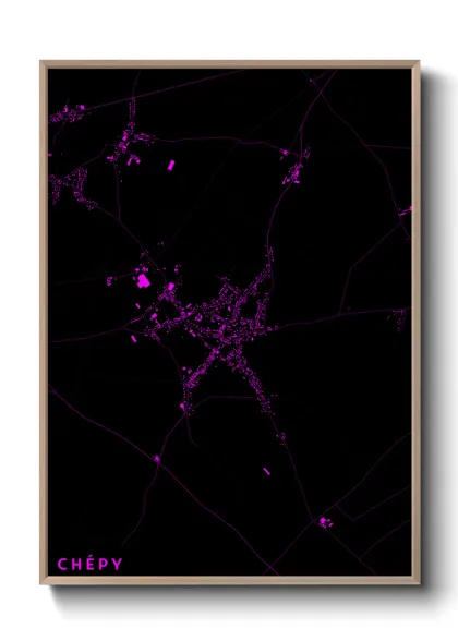 Une affiche de carte sur Chépy