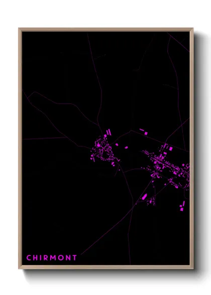 Une affiche de carte sur Chirmont