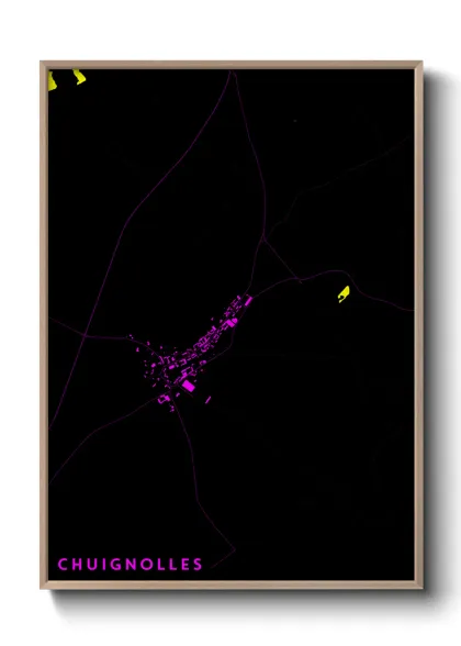 Une affiche de carte sur Chuignolles