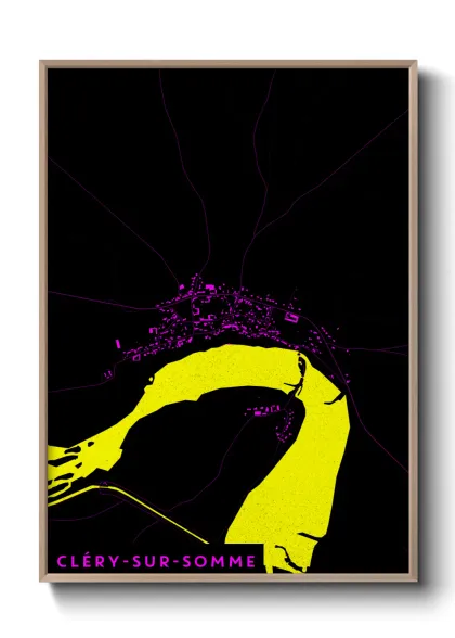 Une affiche de carte sur Cléry-sur-Somme