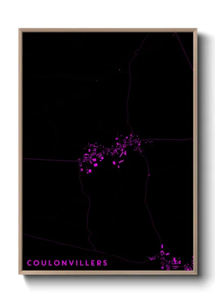 Une affiche de carte sur Coulonvillers