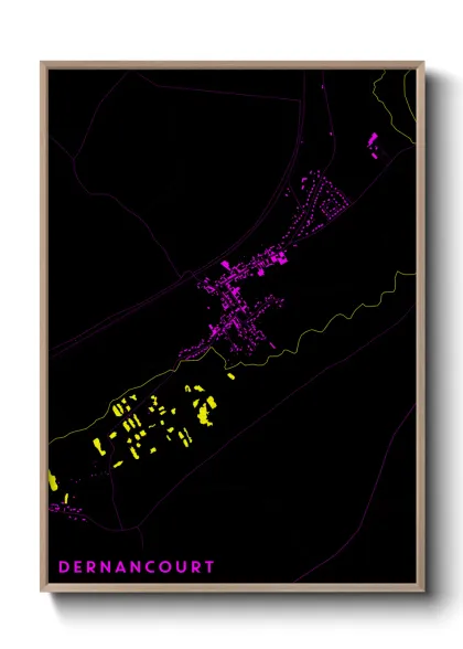Une affiche de carte sur Dernancourt