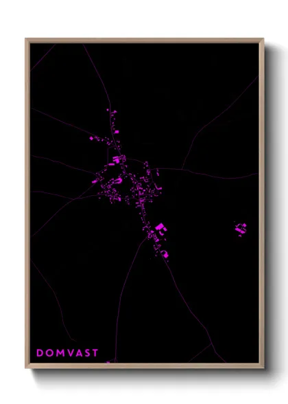 Une affiche de carte sur Domvast
