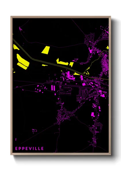 Une affiche de carte sur Eppeville