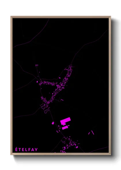 Une affiche de carte sur Ételfay