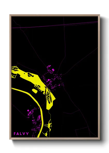 Une affiche de carte sur Falvy