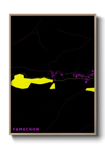 Une affiche de carte sur Famechon