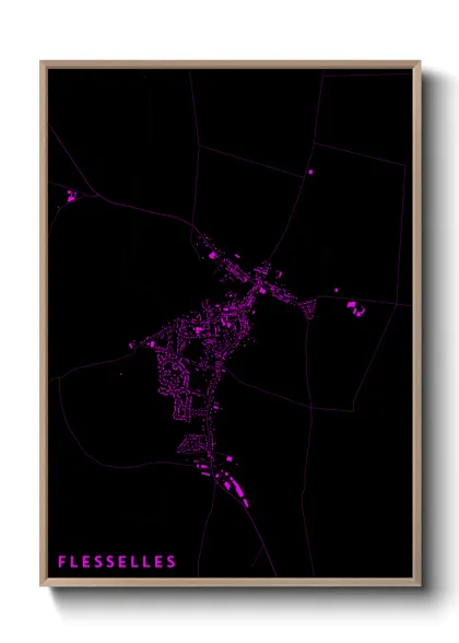 Une affiche de carte sur Flesselles
