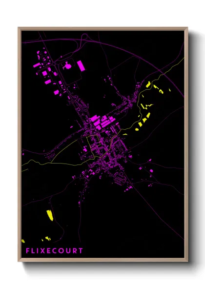 Une affiche de carte sur Flixecourt