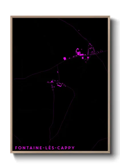 Une affiche de carte sur Fontaine-lès-Cappy