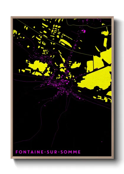 Une affiche de carte sur Fontaine-sur-Somme