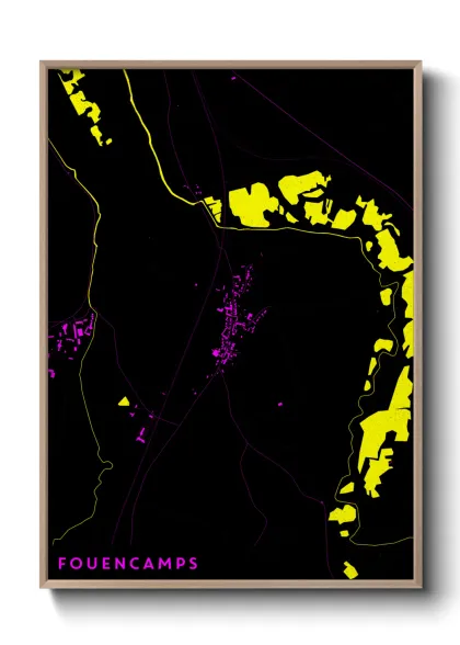 Une affiche de carte sur Fouencamps