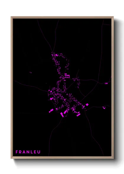 Une affiche de carte sur Franleu