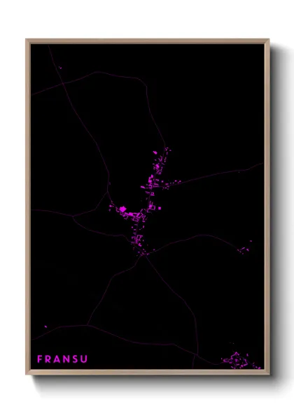 Une affiche de carte sur Fransu