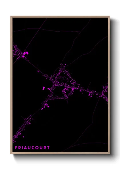 Une affiche de carte sur Friaucourt