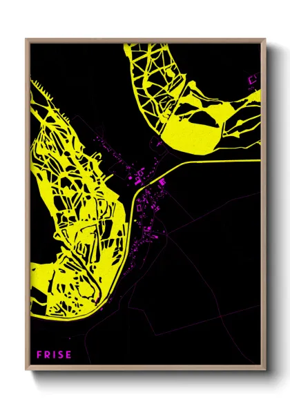 Une affiche de carte sur Frise