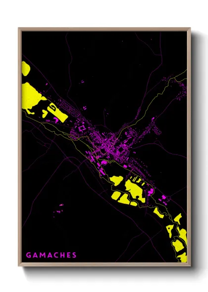 Une affiche de carte sur Gamaches