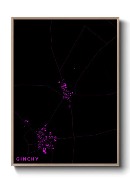 Une affiche de carte sur Ginchy