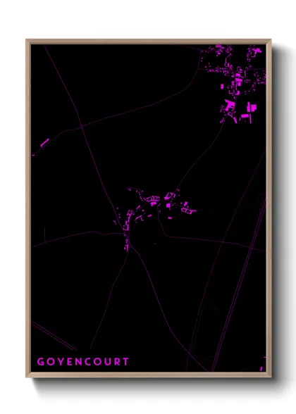 Une affiche de carte sur Goyencourt