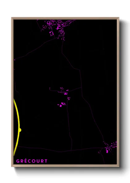 Une affiche de carte sur Grécourt