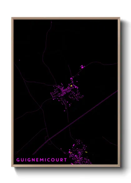Une affiche de carte sur Guignemicourt