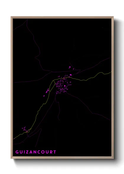 Une affiche de carte sur Guizancourt