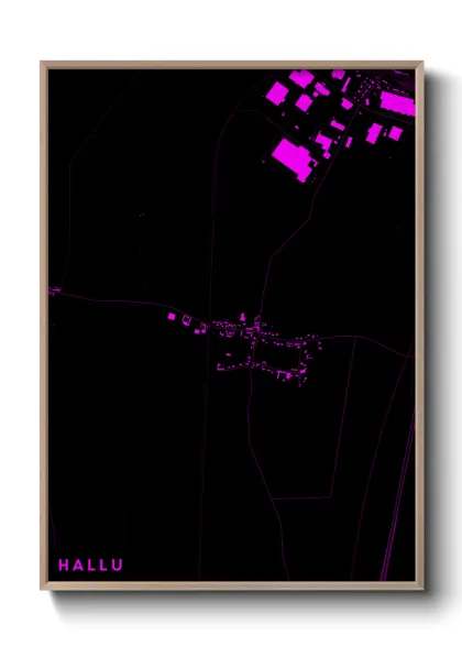 Une affiche de carte sur Hallu